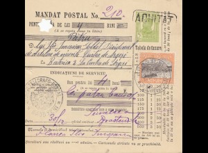 Rumänien: 1913: Mandat Postal Brostenitz nach Curtea de Arges