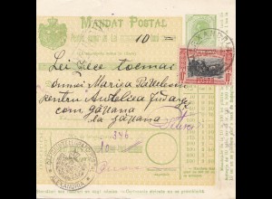 Rumänien: 1907: Mandat Postal Alexandria