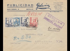 Spanien: 1937: Sevilla nach Berlin, Zensur