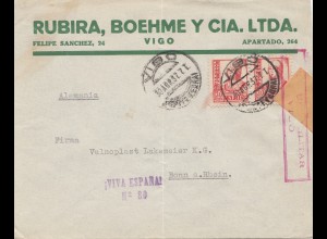 Spanien: 1937: Vigo nach Bonn, Zensur