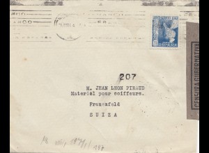 Spanien: 1944: Barcelona nach Frauenfeld/Schweiz, Zensuren