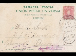 Spanien: 1907: Ansichtskarte Teneriffa nach New Zealand