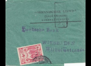Türkei: Streifband 1916 nach Wiesbaden