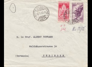 Vatikan: 1937: Brief nach Tübingen