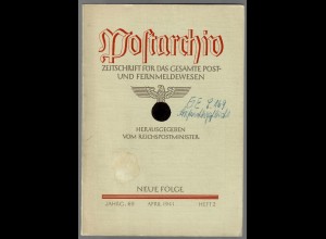 Postarchiv: Band 69, 1941, Heft 2, gebunden, Themen siehe Beschreibung