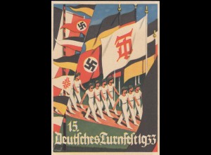 Propaganda Karte: 15. Deutsches Turnfest Stuttgart, 1933
