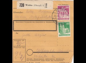 BiZone Paketkarte : 1948 Weiden nach Eglfing-Haar