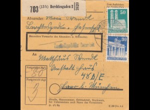 Paketkarte 1948: Berchtesgaden nach Haar, Anstalt 