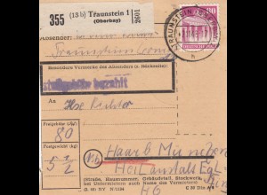 BiZone Paketkarte 1948: Traunstein nach Haar