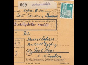 BiZone Paketkarte: Achenmühle nach Anstalt Eglfing, Haar