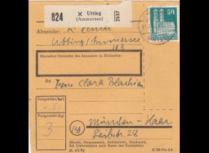 BiZone Paketkarte 1948: Utting nach München