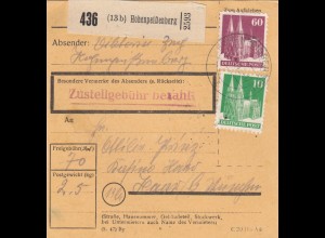 BiZone Paketkarte 1948: Hohenpeißenberg nach Haar b. München