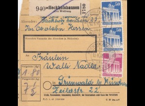 BiZone Paketkarte 1948: Heckholzhausen nach Grünwald