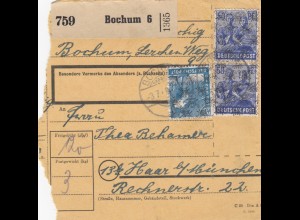 BiZone Paketkarte: Bochum nach Haar