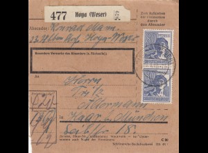 Paketkarte: Hoya, Weser nach Haar