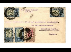 Indien: Via Air Mail 1931 nach Frankfurt