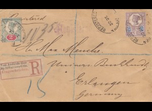 Brief England/London als Einschreiben - Erlangen; BP Verviers-Cöln, Registered