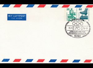 Olympische Spiele Montreal 1976: Ganzsache-Stempel Leverkusen Philatelie