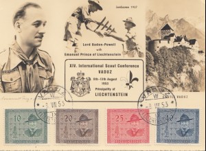 Liechtenstein: International Scout Conference Ansichtskarte 1953