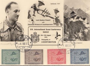 Liechtenstein: International Scout Conference 1953 Ansichtskarte