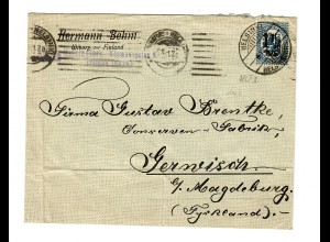 Brief aus Wiborg, Helsinki nach Magdeburg, 