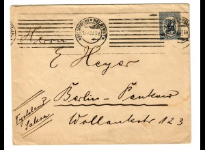 Brief aus Helsingfors nach Berlin, 1920
