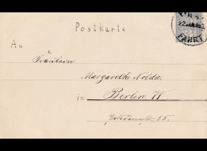 1899: Berliner Packetfahrt AG - Stadtpost - Postkarte - Ansichtskarte