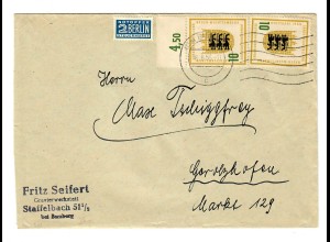 MeF Staffelbach nach Gerolzhofen 1955, Maschinenhalbstempel