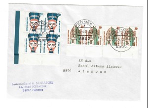 Brief aus Pöttmes nach Alsmoos 1993, rücks. Vignette 44. Sudetendeutscher Tag