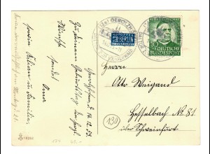 Glückwunschkarte 1953 Gerolzheim