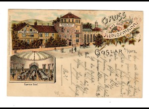 Ansichtskarte Gruss aus dem Achtermann, Goslar 1896 nach Detfurth