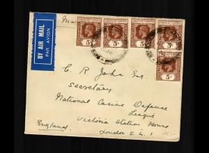 Penang 1936, air mail to London/England