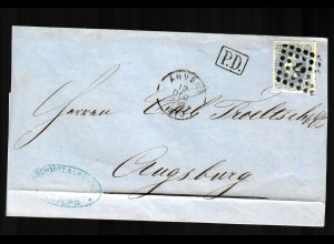cover #28, Anvers to Augsburg/Germany 1898