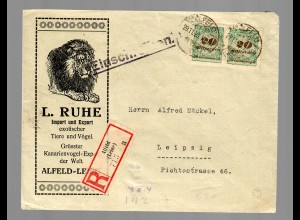 Exotische Tiere/Vögel Alfeld/Leine 29.11.23 nach Leipzig, MiNr. 329B, Infla Sign