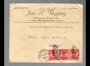 Cover from Habana to Guatemala 1902 via New York