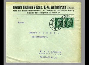 Bayreuth / Weißenbrunn/Kronach nach Hof 1913