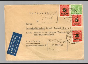 Luftpost Berlin 1951 nach Aachen