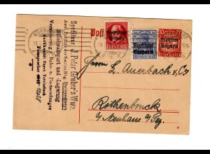 Postkarte Nürnberg 1920 nach Rothenbruck