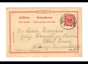 Deutsche Seepost Hamburg-New York 1896 nach Husum