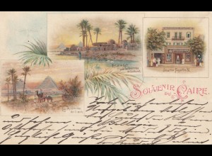 Ägypten/Egypte: 1903 Ansichtskarte Cairo nach Delmenhorst