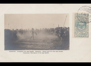 Äthiopien: 1914: Ansichtskarte Abesinien: Kriegstanz Somali, Verlag Adis-Ababa