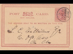 New Zealand: 1885: Postcard Amberley 