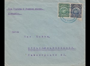 Bolivia: 1921: Cochabamba via Buenos Aires to Berlin