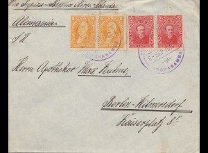 Bolivia/Bolivien: 1915 Cochabamba via Buenos Aires to Berlin/Germany