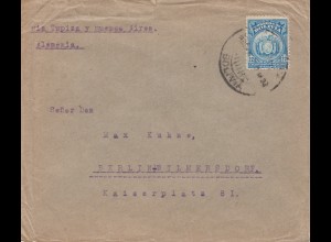 Bolivien: 1922 Cochabamba via Tupiza-Buenos Aires to Berlin/Germany