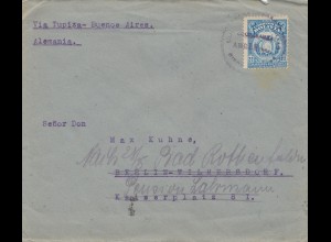 Bolivia/Bolivien: 1921 Cochabamba to Berlin/Germany