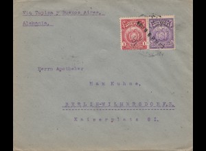 Bolivia/Bolivien: 1923 Cochabamba via Tupiza-Buenos Aires to Berlin/Germany