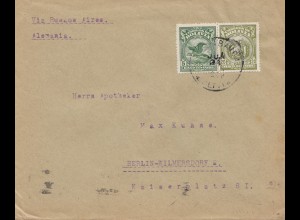 Bolivia/Bolivien: 1929 Cochabamba to Berlin/Germany