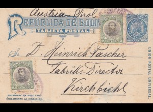 Bolivia/Bolivien: 1910 Santa Cruz - Post card Misionero
