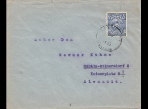 Bolivia/Bolivien: 1930 cover Cochabamba via Buenos Aires to Berlin/Germany